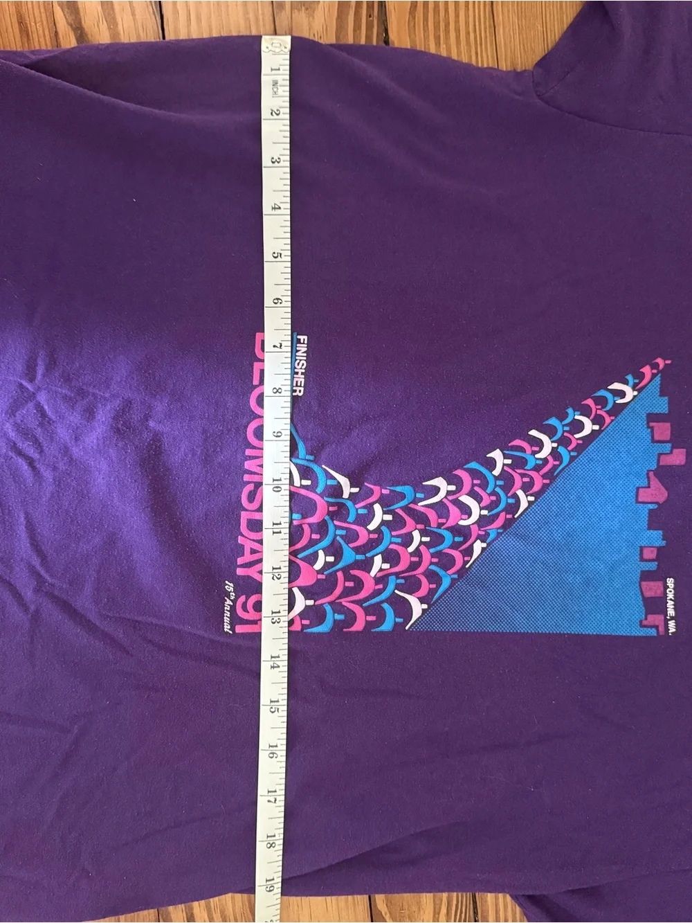 Vintage 1991 Bloomsday Purple Graphic Tee - single stitch t-shirt